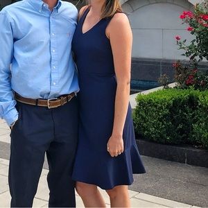 Banana Republic formal MIDI Dress Navy Blue Size 0